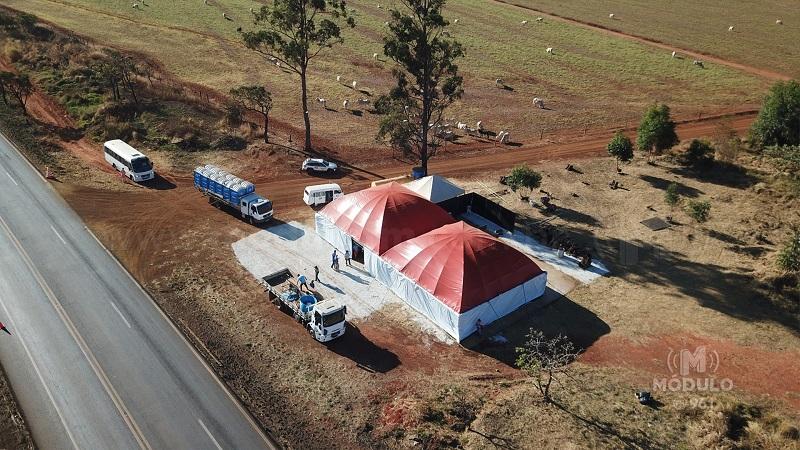 Barracas de apoio aos romeiros começam a funcionar na BR-365