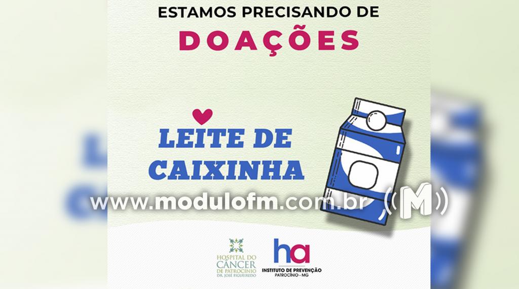 HC de Patrocínio faz campanha para receber doações de leite de caixinha