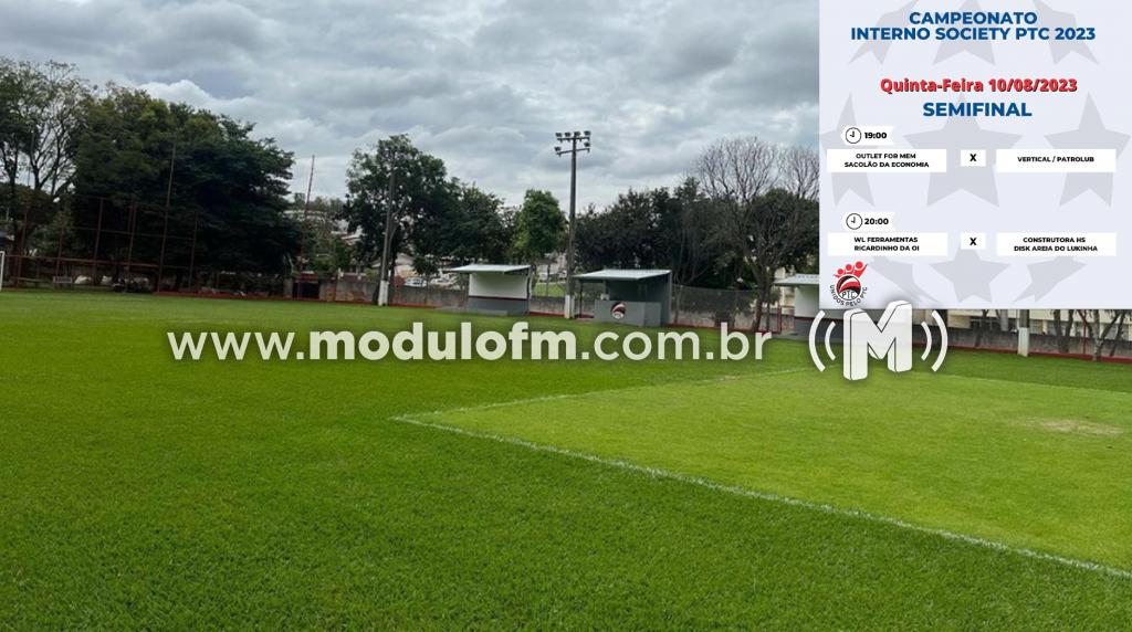 Semifinais do Campeonato Interno Society do PTC acontecem nesta quinta-feira