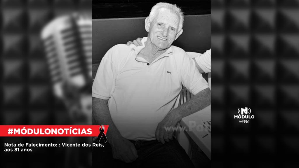 Nota de Falecimento: Vicente dos Reis, aos 81 anos