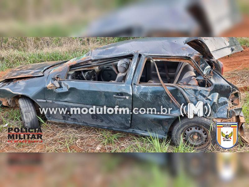 Criança de 3 anos é levada às pressas para o hospital das Clínicas em Uberlândia após capotamento na MGC-462 em Patrocínio