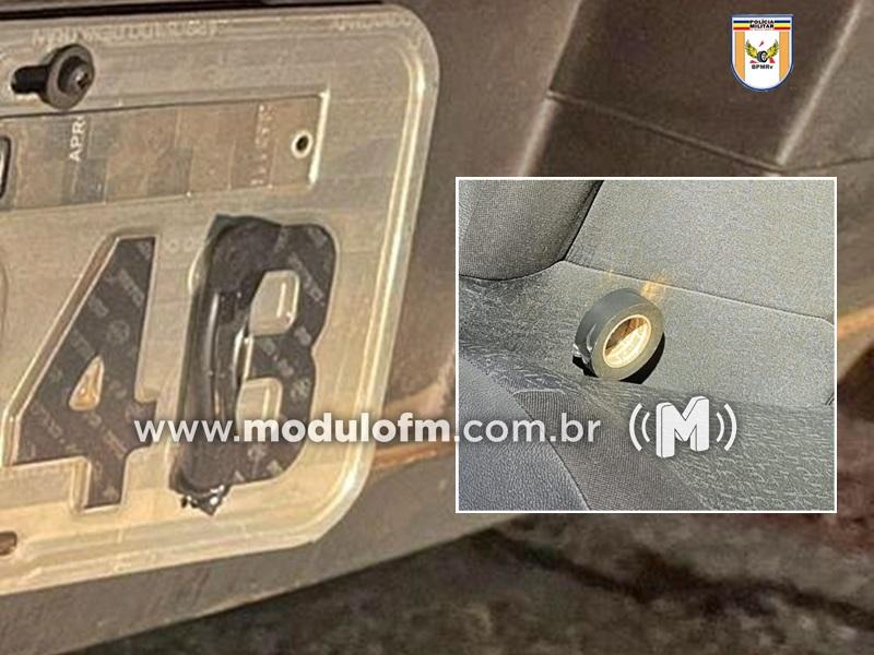 Homem é preso por adulterar placa com fita isolante e dirigir com sinais de embriaguez na MGC-462 em Patrocínio