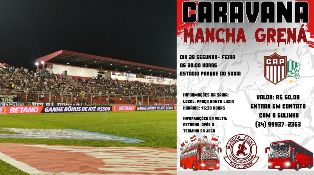 Mancha Grená promove caravana para jogo do CAP em Uberlândia