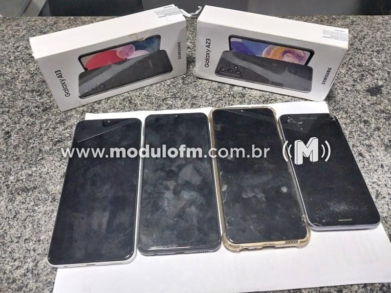 Operação policial resulta na detenção de duas suspeitas por furto e na prisão de jovem de 21 anos por receptação de celulares furtados em Monte Carmelo