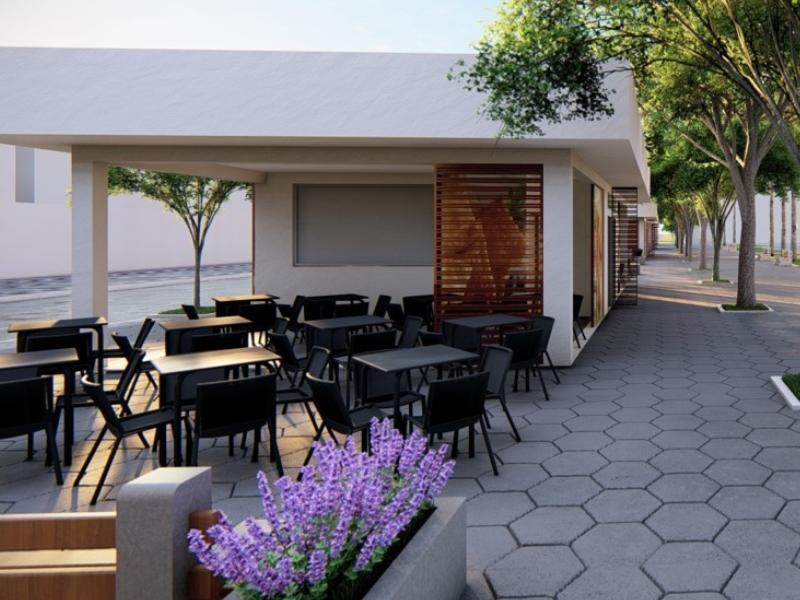 Até o momento, Secretaria de Obras construiu oito dos 12 quiosques da praça Santa Luzia