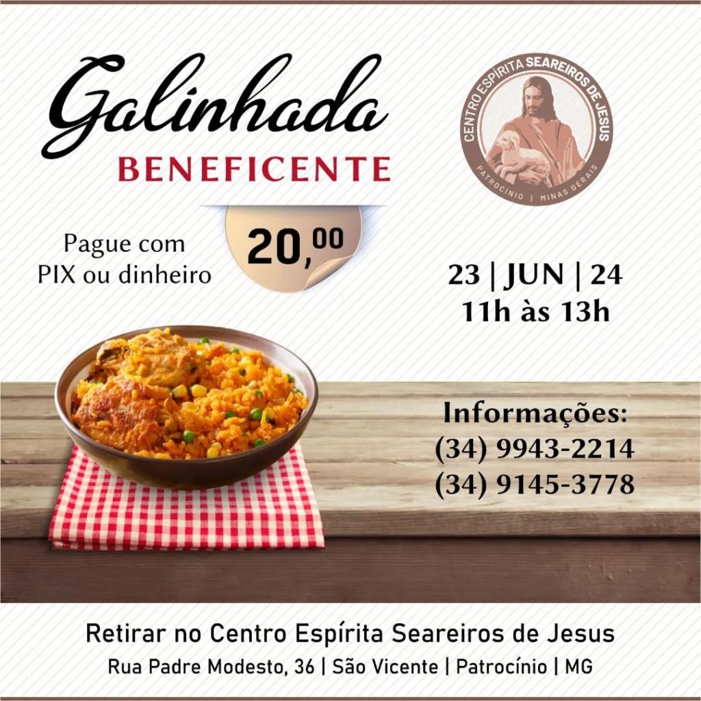Centro Espírita Seareiros de Jesus promove Galinhada Beneficente neste...