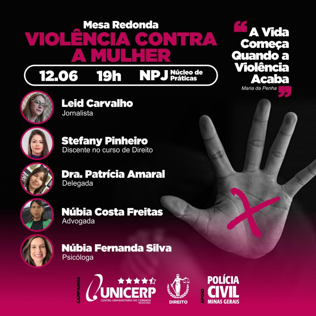 Debate no Unicerp analisará dimensões e políticas públicas para enfrentar a violência contra mulheres