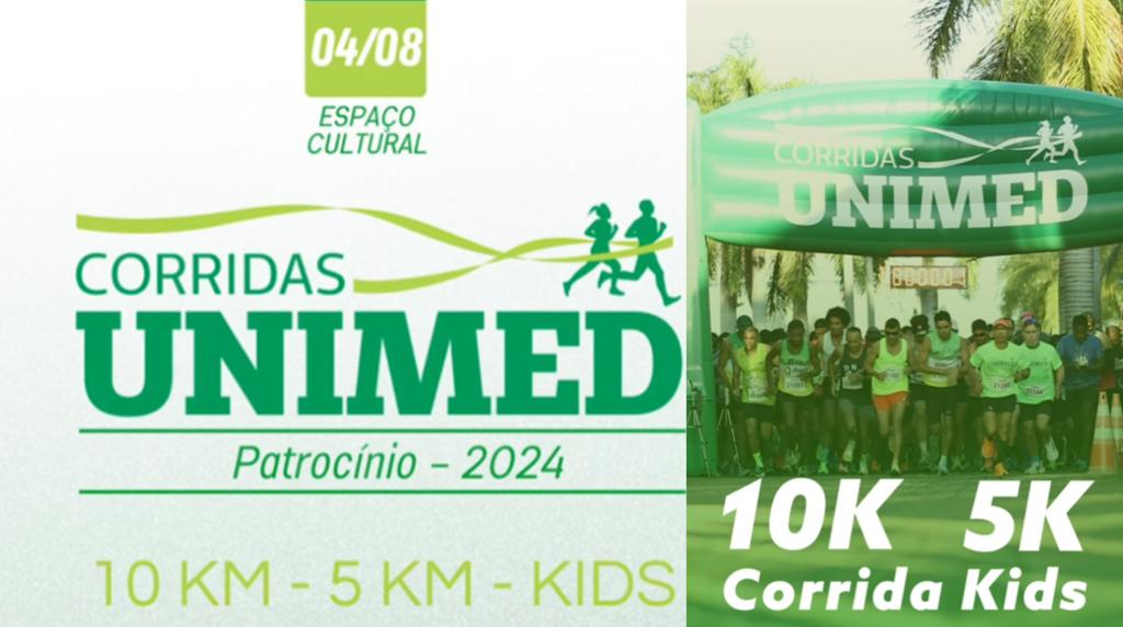 Corridas Unimed acontece no próximo domingo em Patrocínio; Inscrições se encerram nesta quarta-feira (01/08)