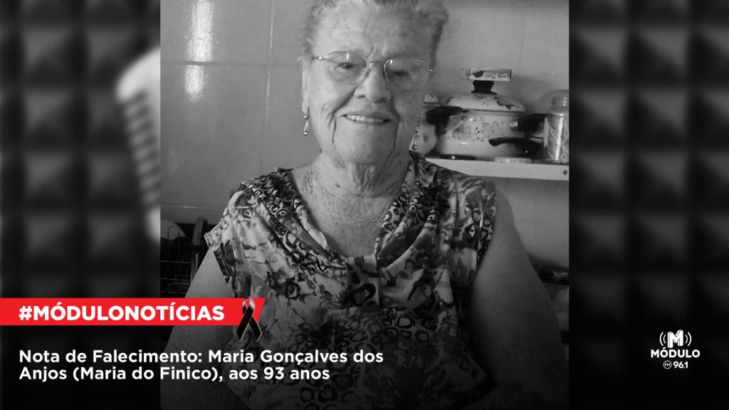 Nota de Falecimento: Maria Gonçalves dos Anjos (Maria do...