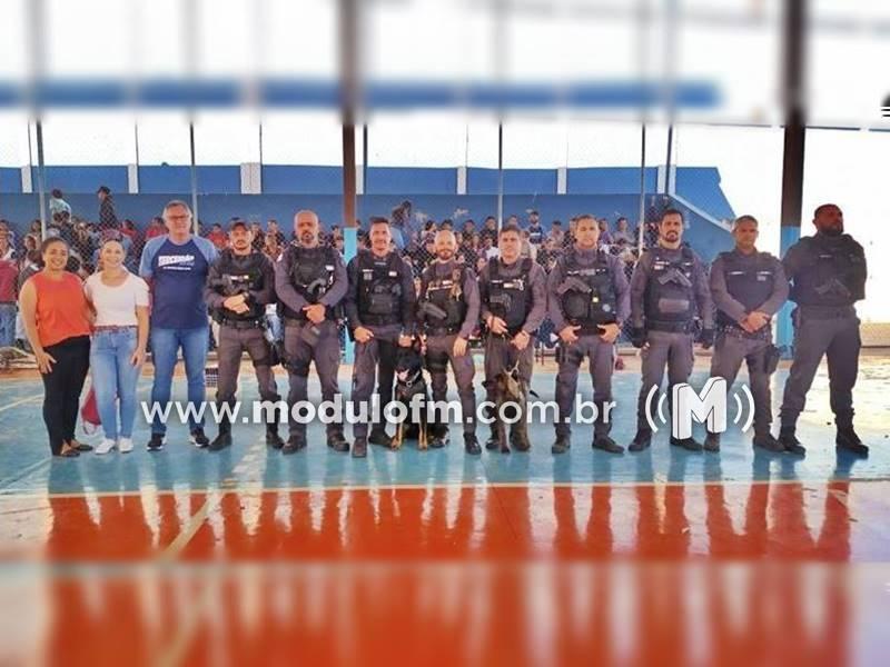 Escola Estadual Terezinha Moreira Marra promove aula educativa com a Polícia Penal de Patrocínio