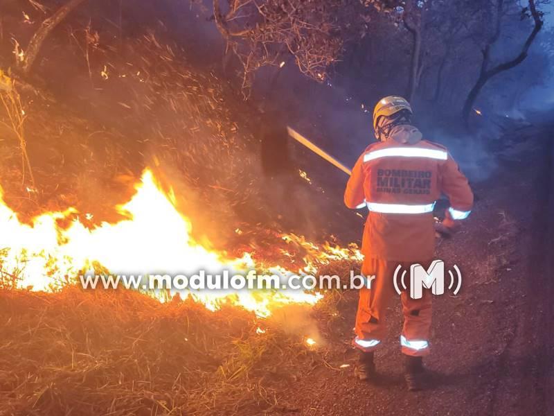 Incêndios florestais aumentam e Corpo de Bombeiros é acionado cerca de 15 vezes em um único dia em Patrocínio