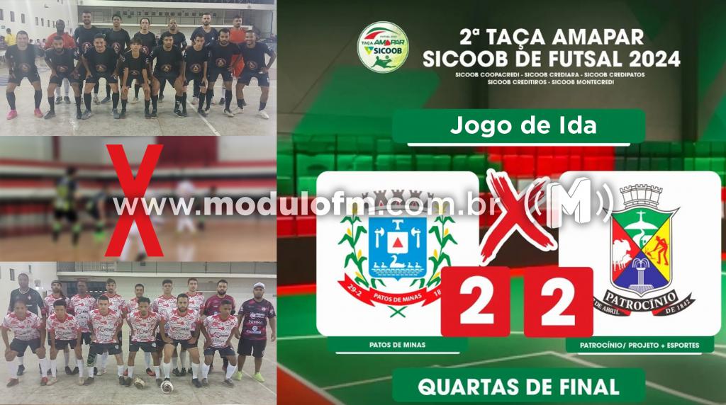 Vale vaga na semifinal: Patrocínio recebe Patos de Minas...