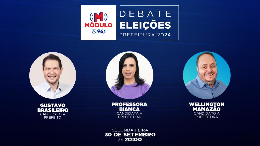 É HOJE! Debate da Módulo FM com os candidatos a prefeito de Patrocínio será AO VIVO às 20 horas