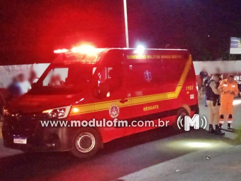 Jovem fica ferido em acidente entre moto e carro no bairro Serra Negra