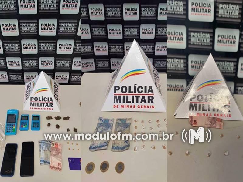 Operação do Tático Móvel resulta em prisões e apreensão de drogas nos bairros Santo Antônio e Manoel Nunes, em Patrocínio