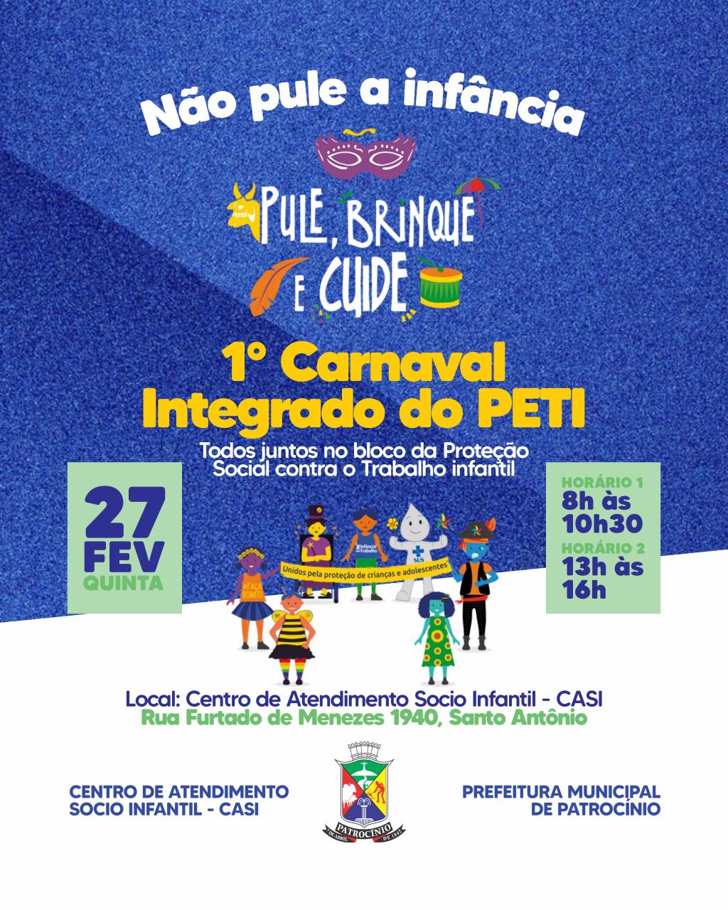Imagem 1 do post Prefeitura promove o 1º Carnaval Integrado do PETI e CASI em Patrocínio