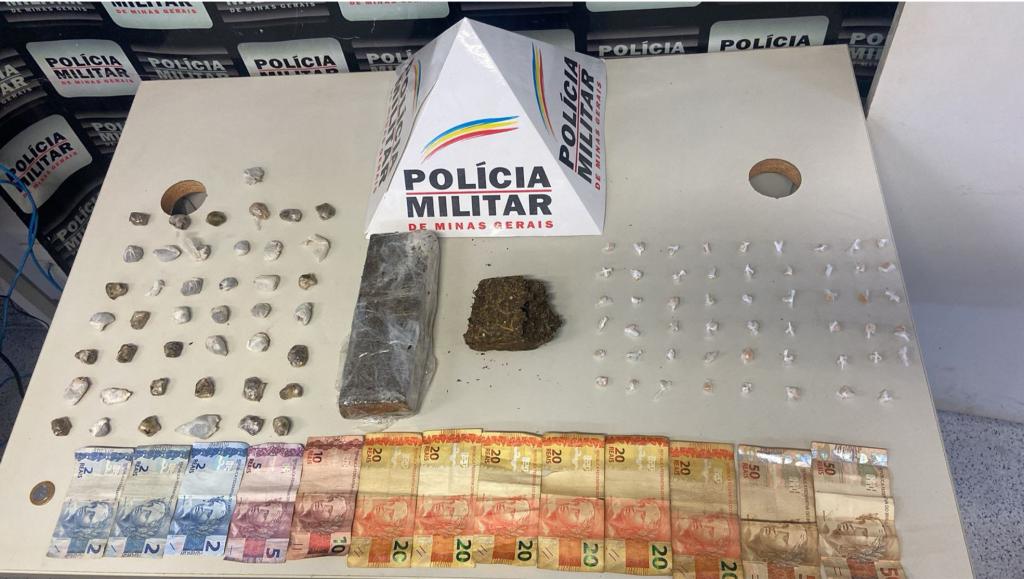 Polícia Militar apreende drogas e detém três pessoas em Patrocínio