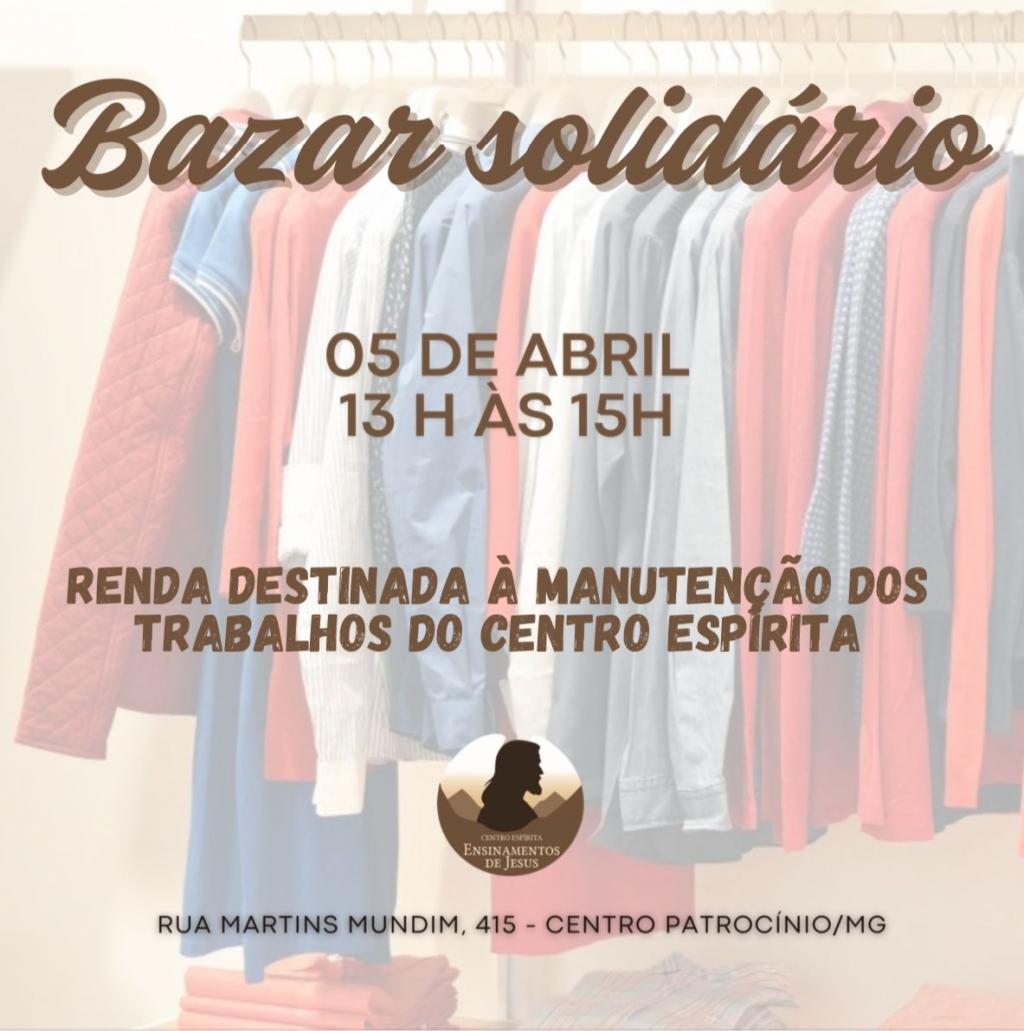 Imagem 1 do post Centro Espírita promove bazar solidário neste sábado em Patrocínio