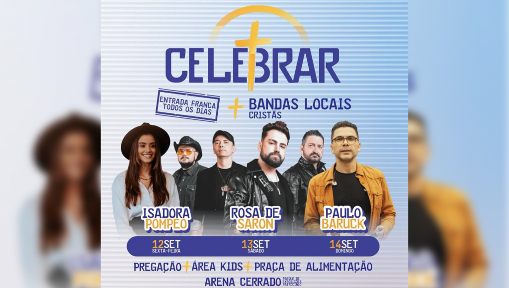 1ª edição do evento Celebrar tem início no dia 12 de setembro