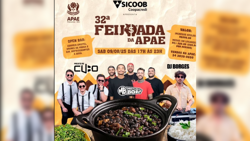 32ª Feijoada da APAE acontece neste sábado em Patrocínio...