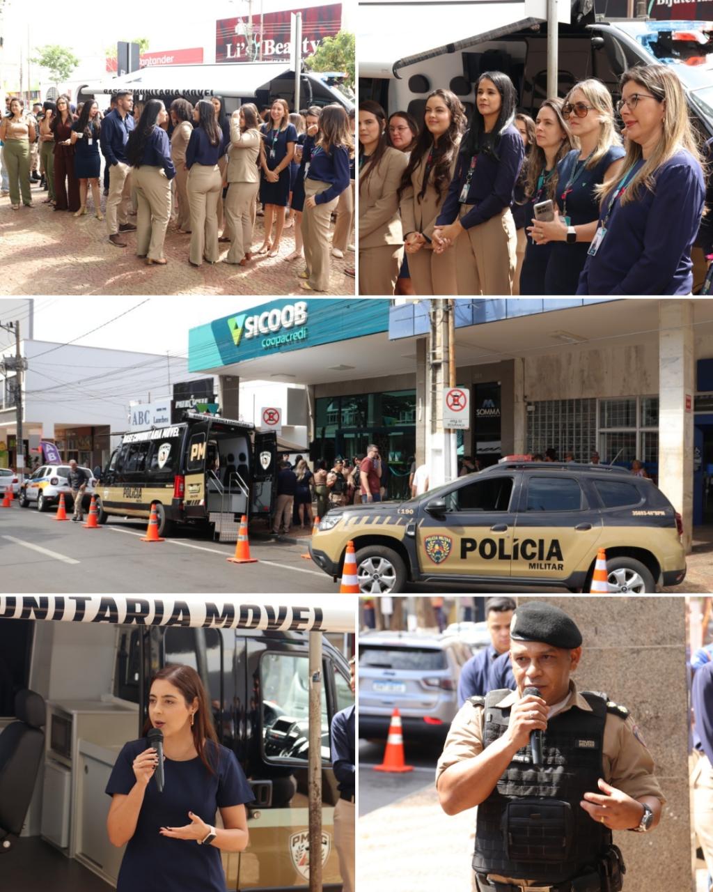 Imagem 2 do post Sicoob Coopacredi inaugura Agência Empreende e entrega Base Comunitária Móvel revitalizada à Polícia Militar