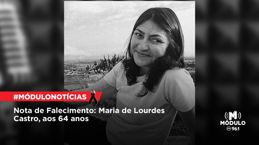 Nota de Falecimento: Maria de Lourdes Castro, aos 64...