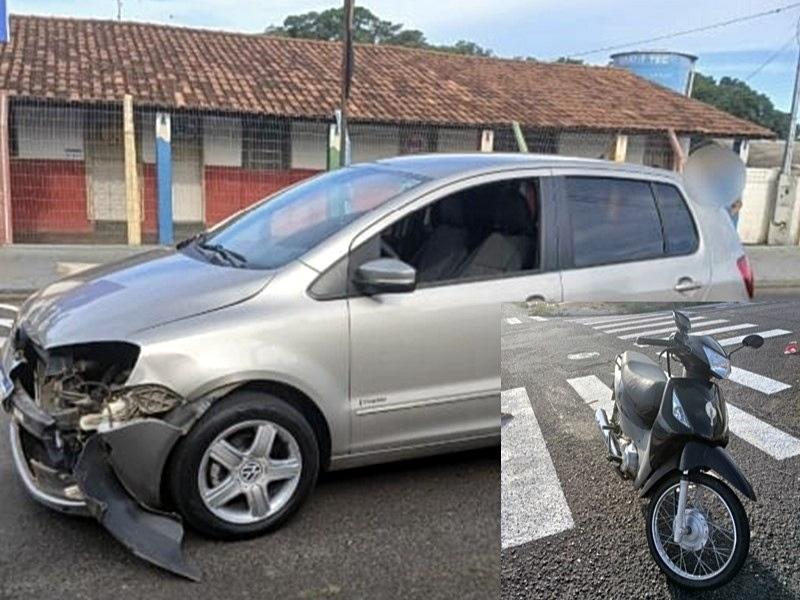 Mulher morre após colisão entre carro e motoneta no bairro Matinha, em Patrocínio