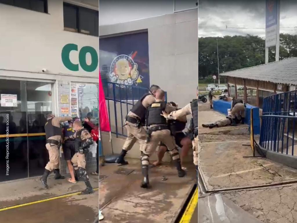 Motociclista e policiais ficam feridos durante abordagem no bairro Nações, em Patrocínio