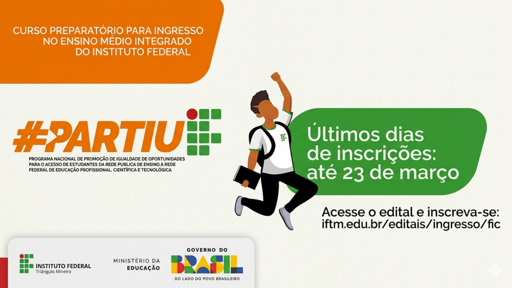 IFTM Patrocínio abre inscrições para cursinho gratuito voltado a...